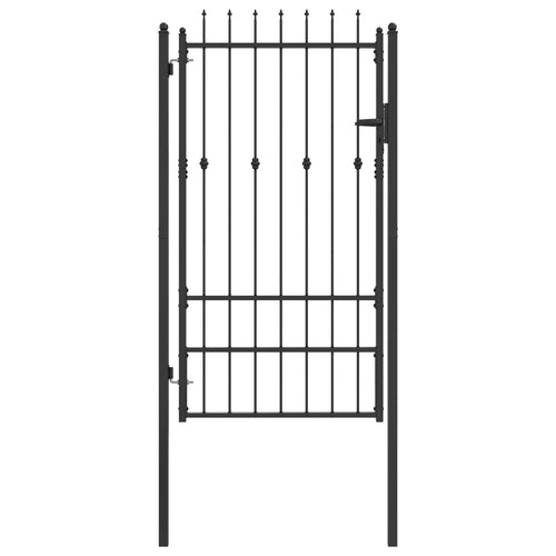 Cancello per recinzione HORST 100 x 175 cm Metallo Nero
