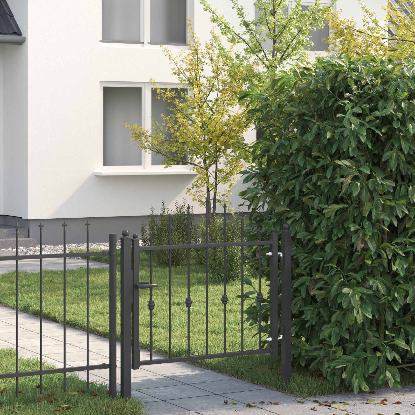 Cancello per recinzione Horst 100 x 75 cm metallo nero
