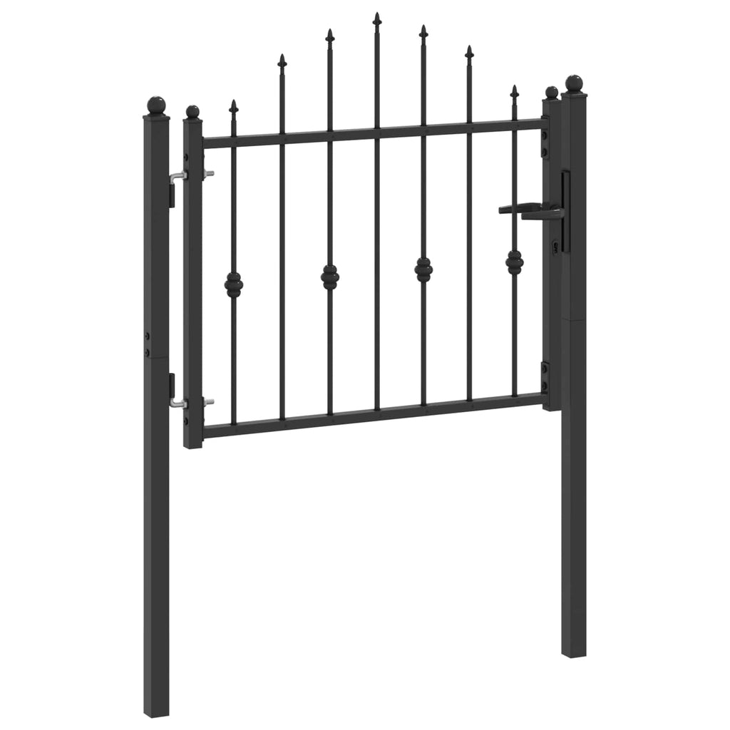 Cancello per recinzione Horst 100 x 75 cm metallo nero