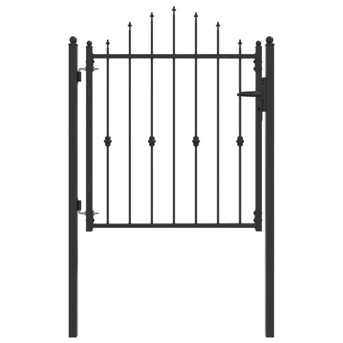 Cancello per recinzione HORST 100 x 100 cm Metallo Nero