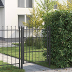 Cancello per recinzione HORST 100 x 125 cm Metallo Nero