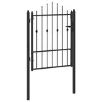 Cancello per recinzione HORST 100 x 125 cm Metallo Nero