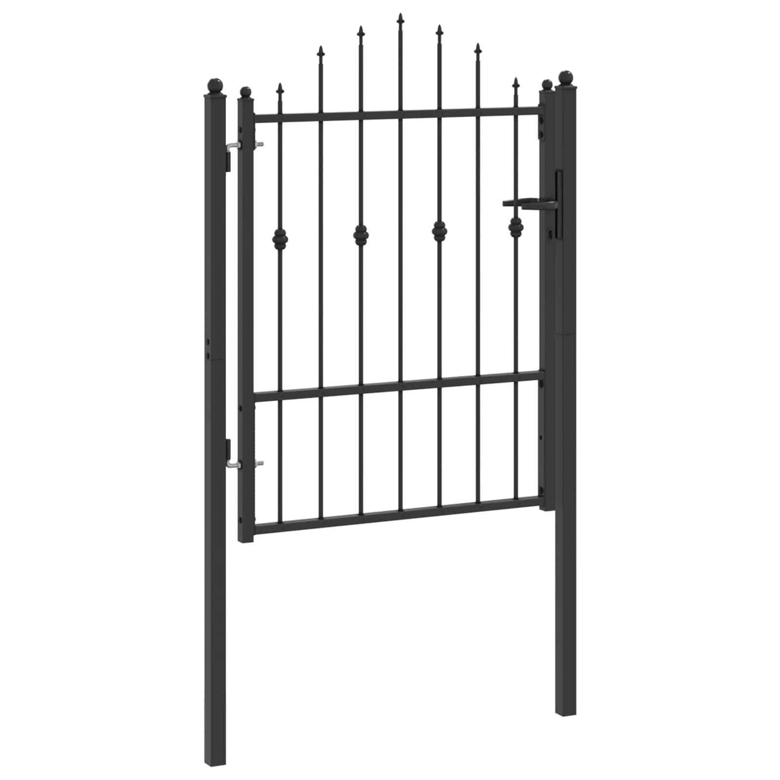 Cancello per recinzione HORST 100 x 125 cm Metallo Nero