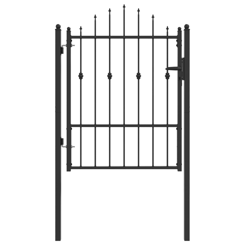 Cancello per recinzione HORST 100 x 125 cm Metallo Nero