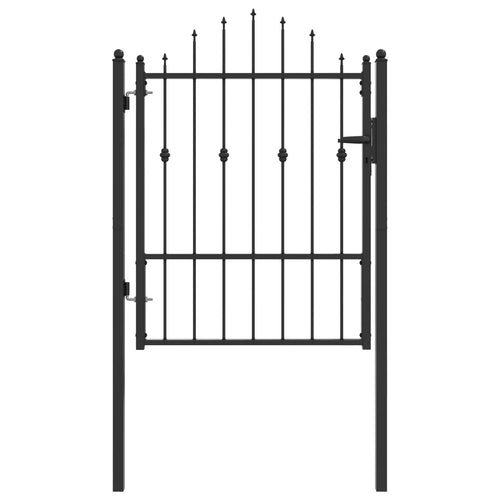 Cancello per recinzione HORST 100 x 125 cm Metallo Nero