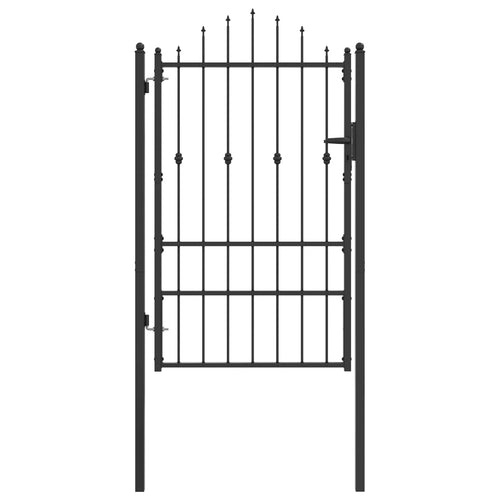 Cancello per recinzione HORST 100 x 150 cm Metallo Nero