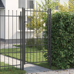 Cancello per recinzione HORST 100 x 175 cm Metallo Nero