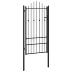 Cancello per recinzione HORST 100 x 175 cm Metallo Nero