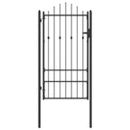 Cancello per recinzione HORST 100 x 175 cm Metallo Nero