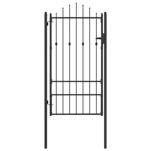 Cancello per recinzione HORST 100 x 175 cm Metallo Nero