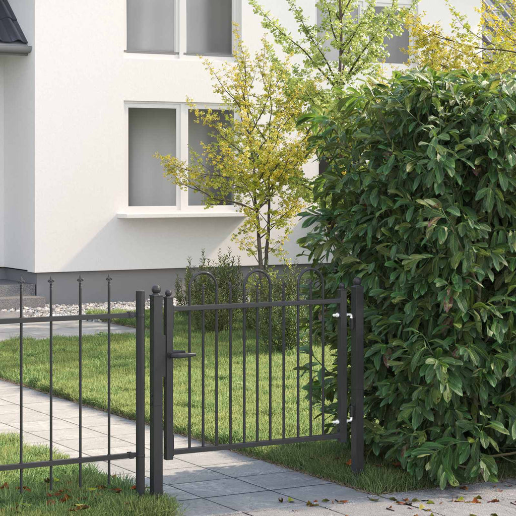 Cancello per recinzione HORST 100 x 75 cm metallo nero