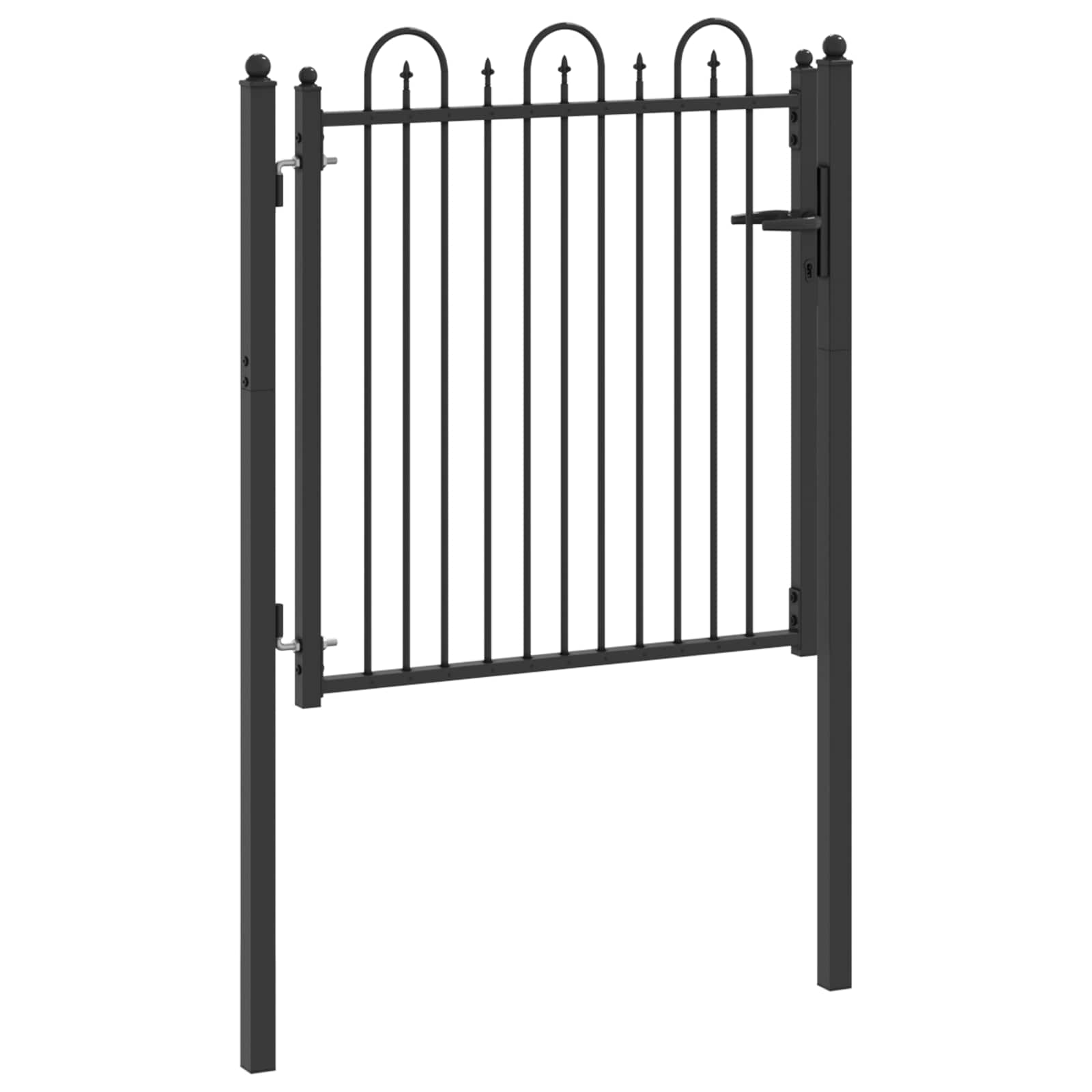 Cancello per recinzione HORST 100 x 100 cm metallo nero