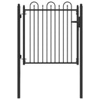 Cancello per recinzione HORST 100 x 100 cm metallo nero