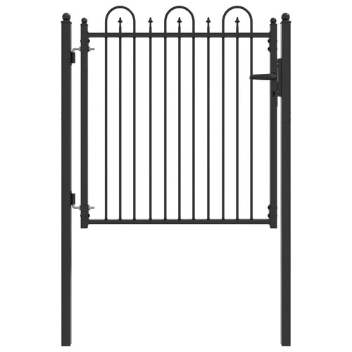 Cancello per recinzione HORST 100 x 100 cm metallo nero