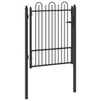 Cancello per recinzione HORST 100 x 125 cm metallo nero