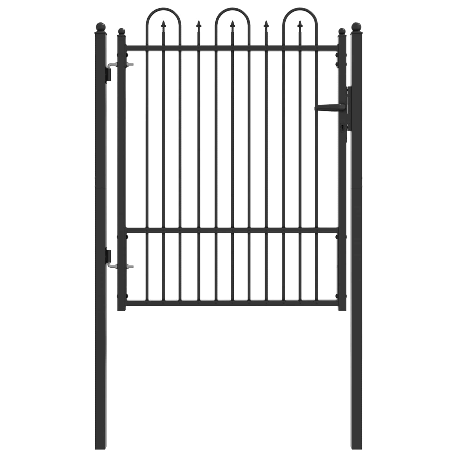 Cancello per recinzione HORST 100 x 125 cm metallo nero