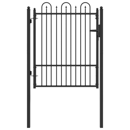 Cancello per recinzione HORST 100 x 125 cm metallo nero