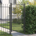 Cancello per recinzione HORST 100 x 175 cm Acciaio Nero