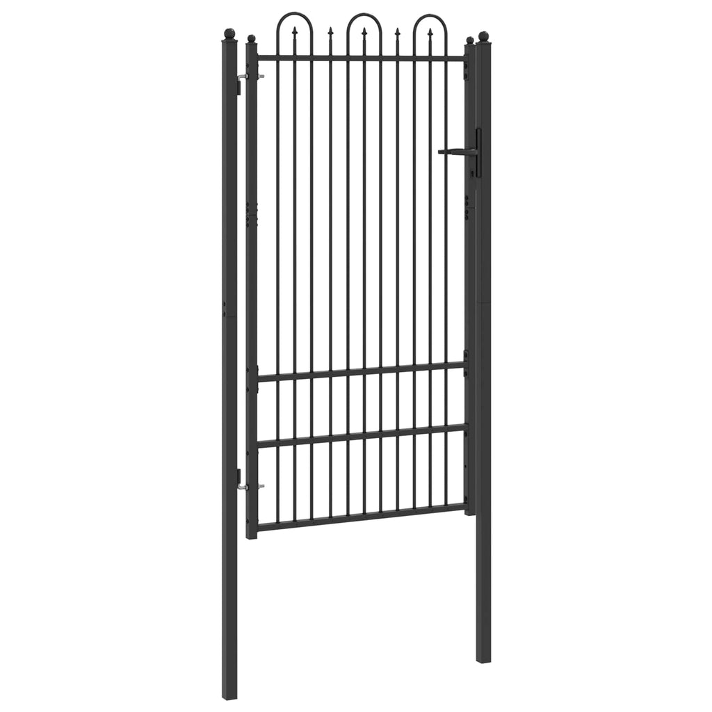 Cancello per recinzione HORST 100 x 175 cm Acciaio Nero