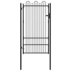 Cancello per recinzione HORST 100 x 175 cm Acciaio Nero