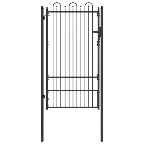 Cancello per recinzione HORST 100 x 175 cm Acciaio Nero