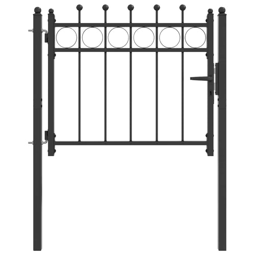 Cancello per recinzione HORST 100 x 75 cm Metallo Nero