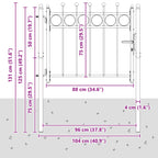 Cancello per recinzione HORST 100 x 75 cm Metallo Nero