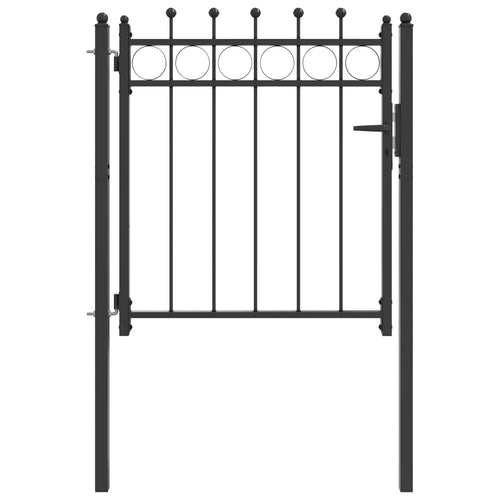 Cancello per recinzione HORST 100 x 100 cm metallo nero