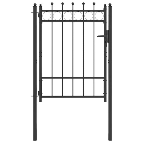 Cancello per recinzione HORST 100 x 125 cm Metallo Nero