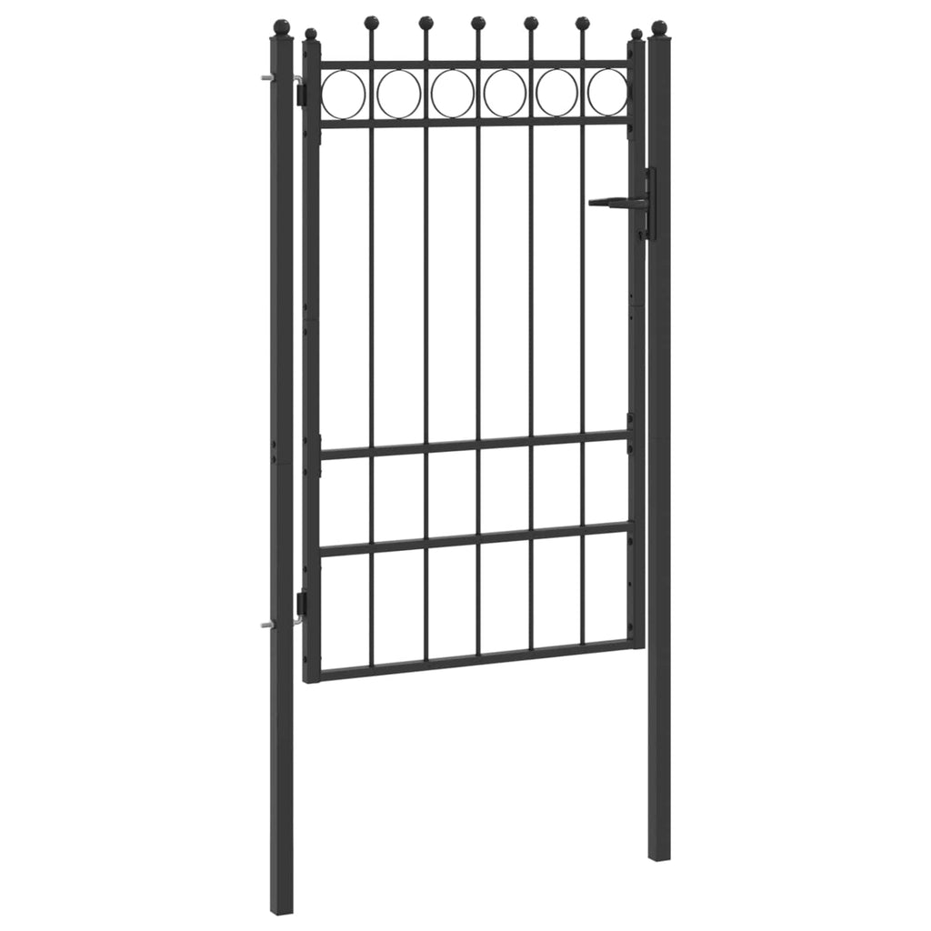 Cancello per recinzione Horst 100 x 150 cm metallo verniciato nero