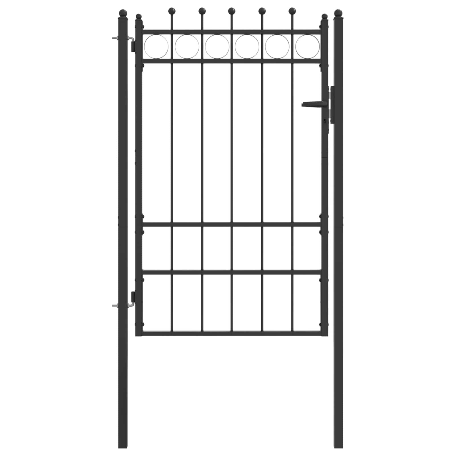 Cancello per recinzione Horst 100 x 150 cm metallo verniciato nero