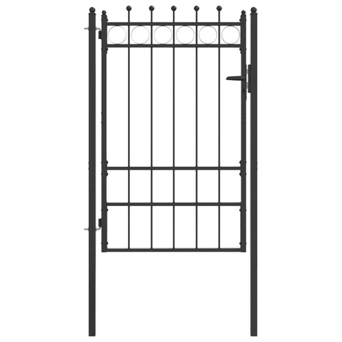 Cancello per recinzione Horst 100 x 150 cm metallo verniciato nero