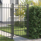 Cancello per recinzione HORST 100 x 175 cm Metallo Nero