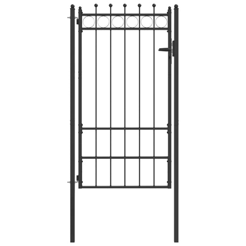 Cancello per recinzione HORST 100 x 175 cm Metallo Nero