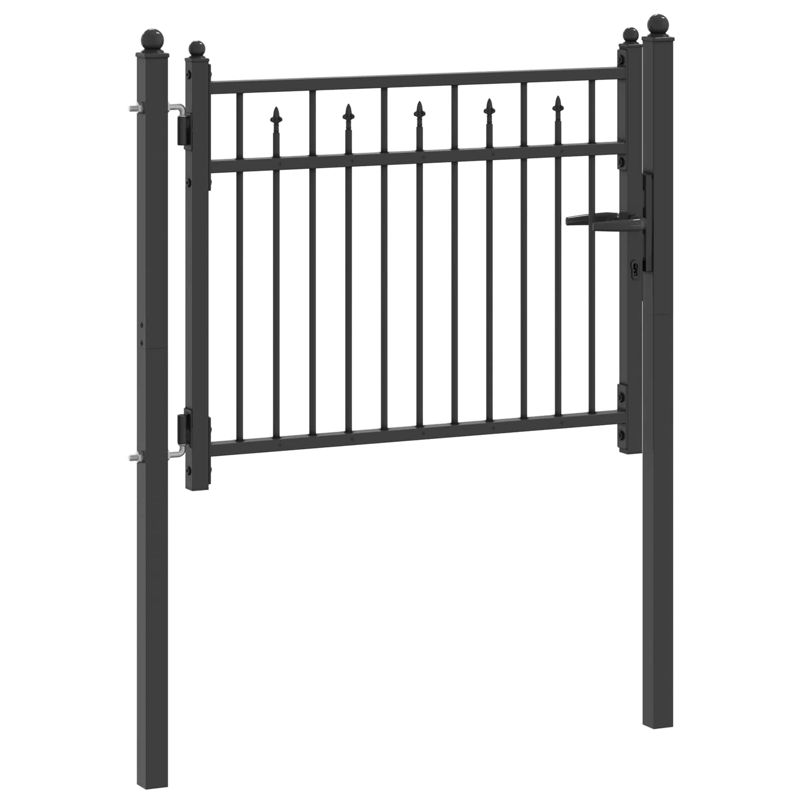 Cancello per recinzione HORST 100 x 75 cm Metallo Nero