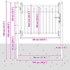Cancello per recinzione HORST 100 x 75 cm Metallo Nero