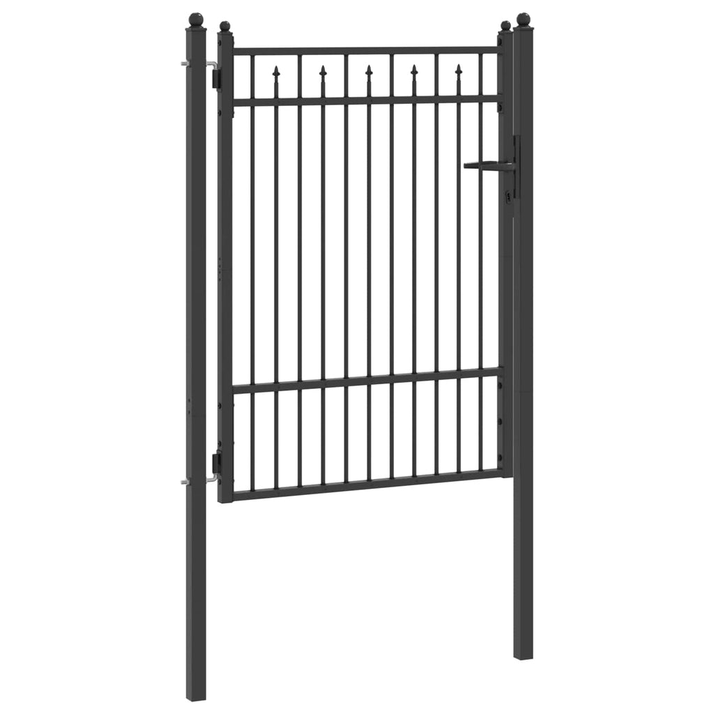 Cancello per recinzione HORST 100 x 125 cm Metallo Nero