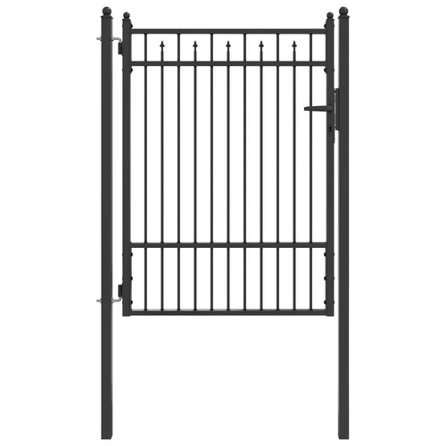 Cancello per recinzione HORST 100 x 125 cm Metallo Nero