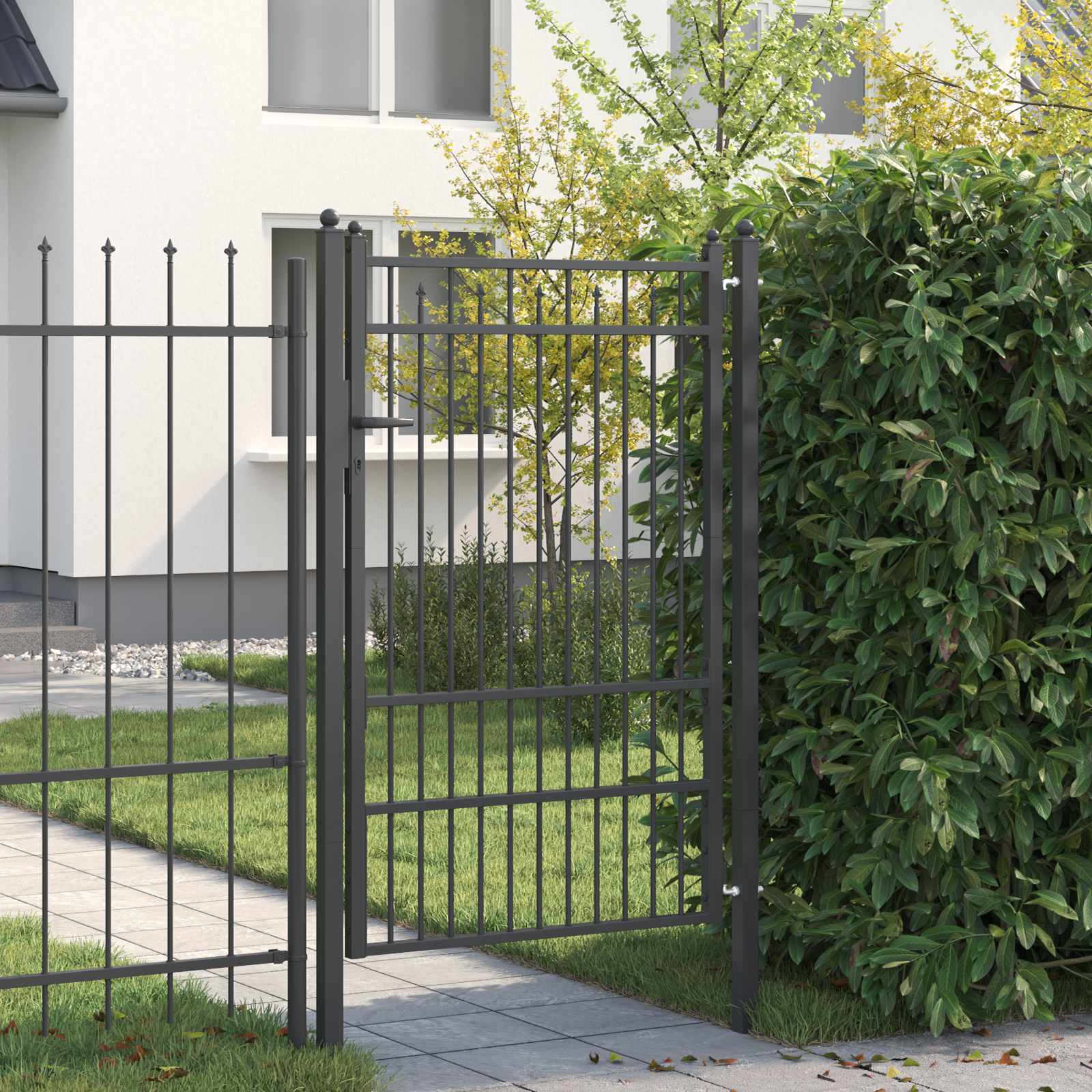 Cancello per recinzione HORST 100 x 150 cm Metallo Nero