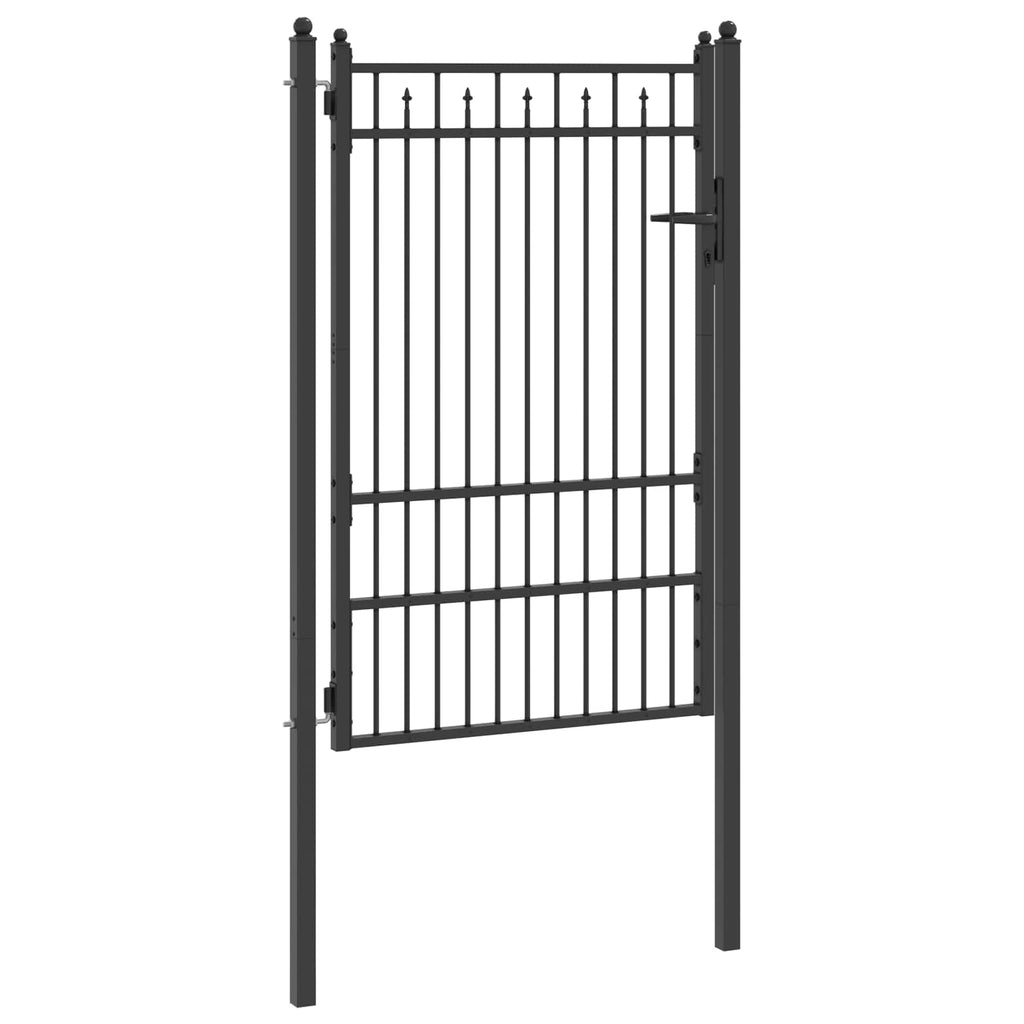 Cancello per recinzione HORST 100 x 150 cm Metallo Nero