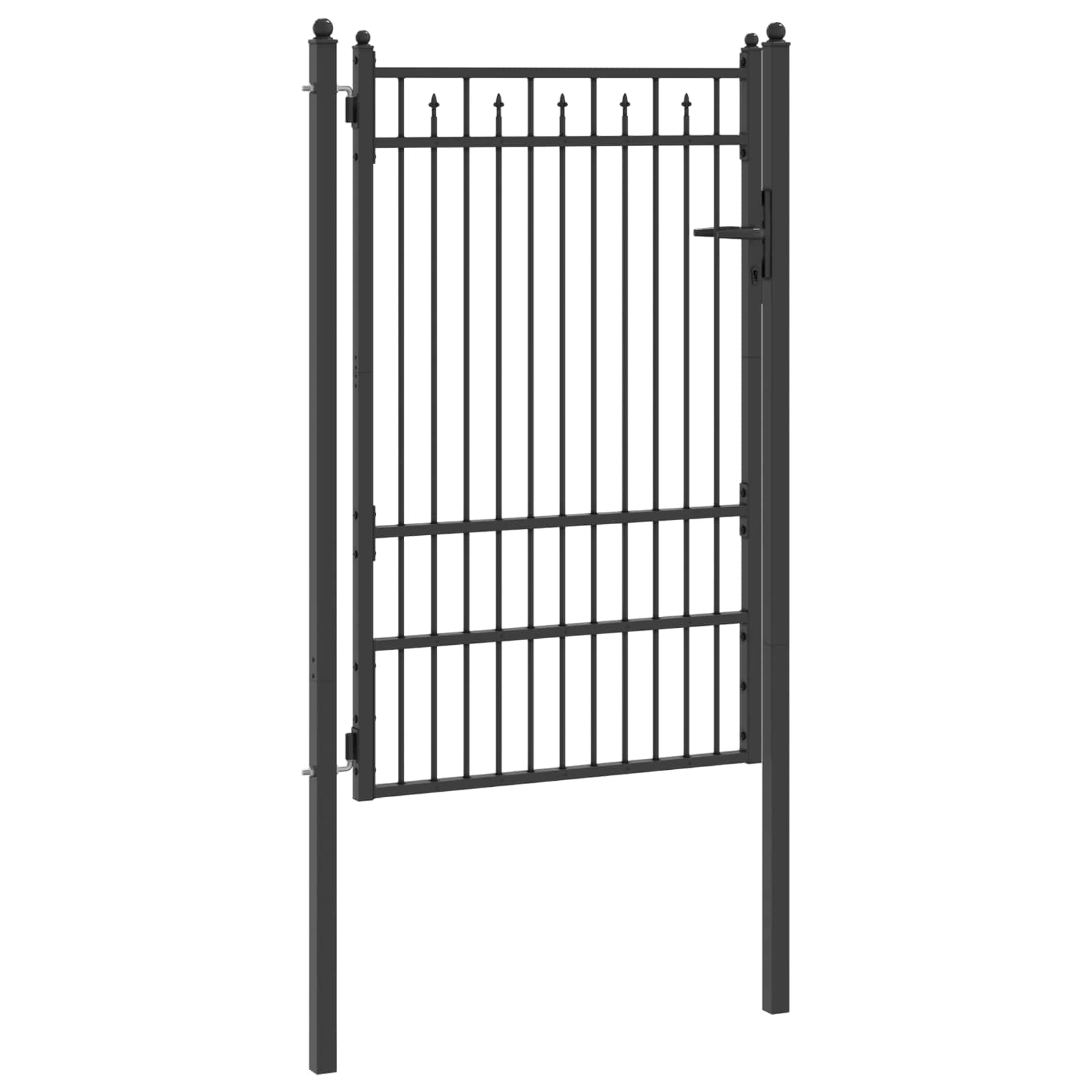 Cancello per recinzione HORST 100 x 150 cm Metallo Nero