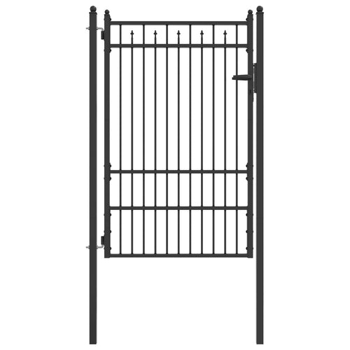Cancello per recinzione HORST 100 x 150 cm Metallo Nero
