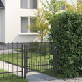 Cancello per recinzione HORST 100 x 75 cm Metallo Nero Bloccabile