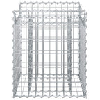 Letto rialzato in gabbione Argento 50x50x60 cm