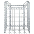 Letto rialzato in gabbione Argento 50x50x60 cm
