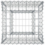 Letto rialzato in gabbione Argento 50x50x60 cm