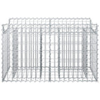 Letto rialzato in gabbione Argento 100x50x60 cm