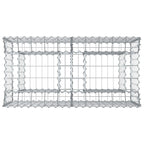 Letto rialzato in gabbione Argento 100x50x60 cm