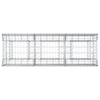 Letto rialzato in gabbione Argento 150x50x60 cm