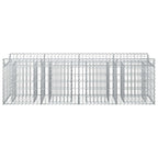 Letto rialzato in gabbione Argento 200x50x60 cm